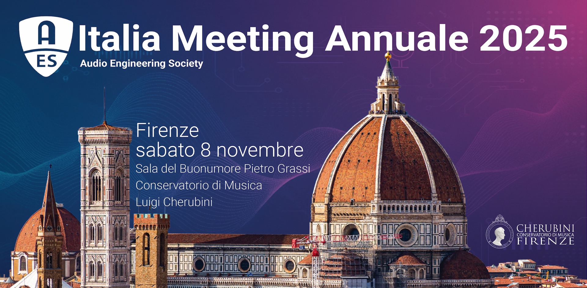 Banner Meeting Annuale 2025 8 Novembre, Firenze, Conservatiorio Cherubini